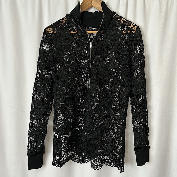 Dylan Gray Tops - Dylan Gray Black Floral Lace Cut Out Long Sleeve Blouse Shirt Top **Size M**🌺🌺